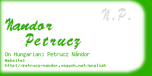 nandor petrucz business card